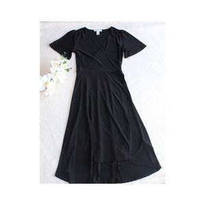 White House Black Market Black Wrap Dress Size 00